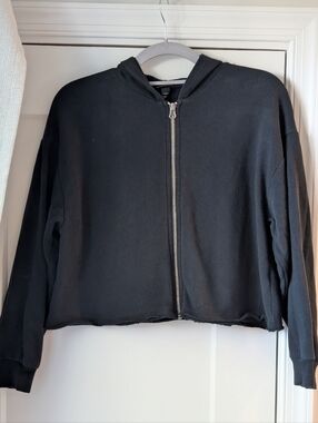 Art Class Black Cropped Hoodie - Girls Size 10/12